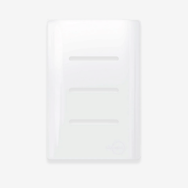 PLACA + SUPORTE 4X2 - 3 INTERRUPTORES - BRANCO - NOVARA