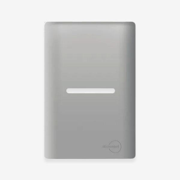 PLACA + SUPORTE 4X2 - INTERRUPTOR - PRATA - NOVARA
