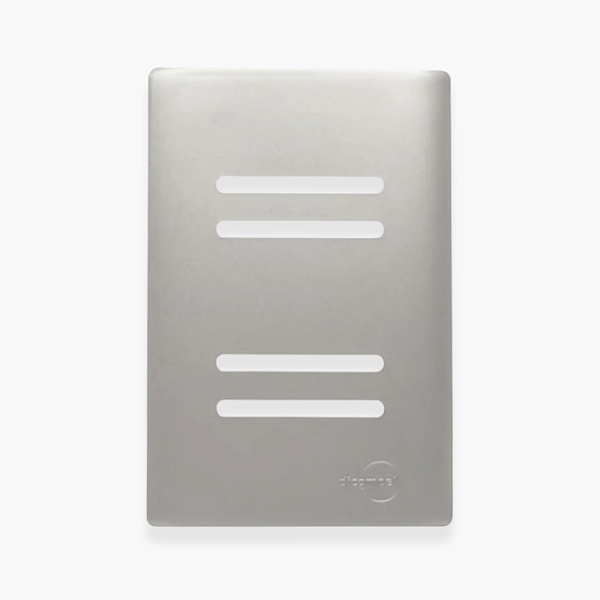 PLACA + SUPORTE 4X2 - 4 INTERRUPTORES - AÇO - NOVARA