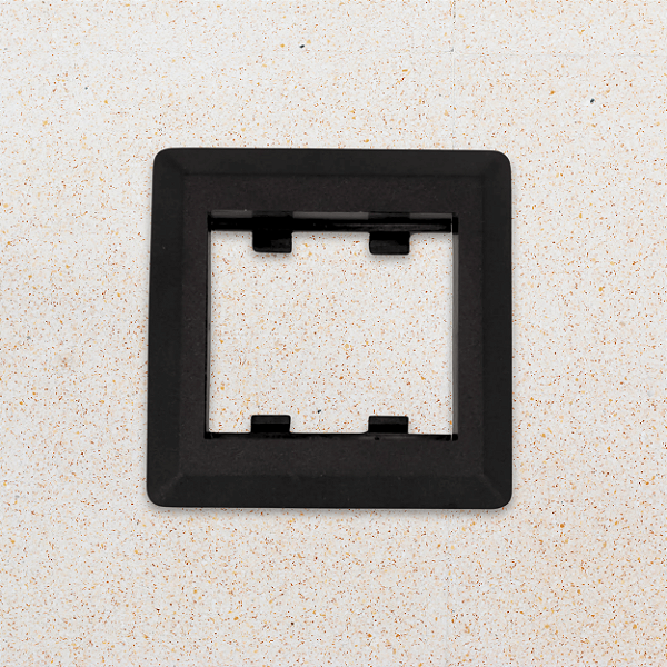 PLACA + SUPORTE - MINI ESPELHO - MARCENARIA - 2 POSTOS - PRETO - DUTOTEC