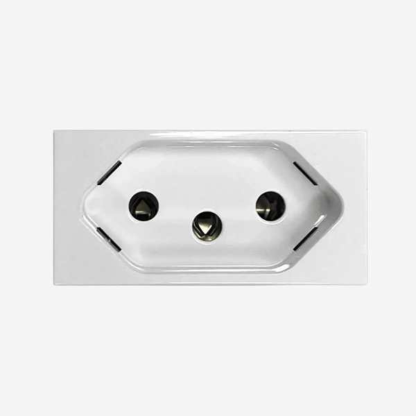 MÓDULO TOMADA 10A - BRANCA - MATIX GO - JW4165