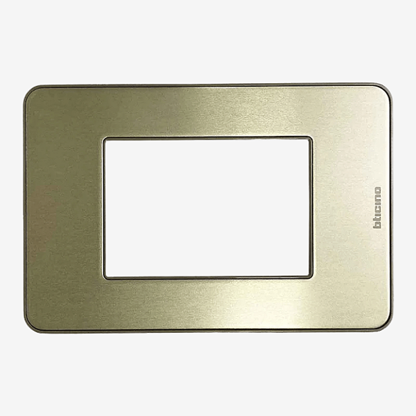 PLACA 4X2 - 3 POSTOS - ALUMÍNIO PÉROLA - MATIX GO - JA4803APBR