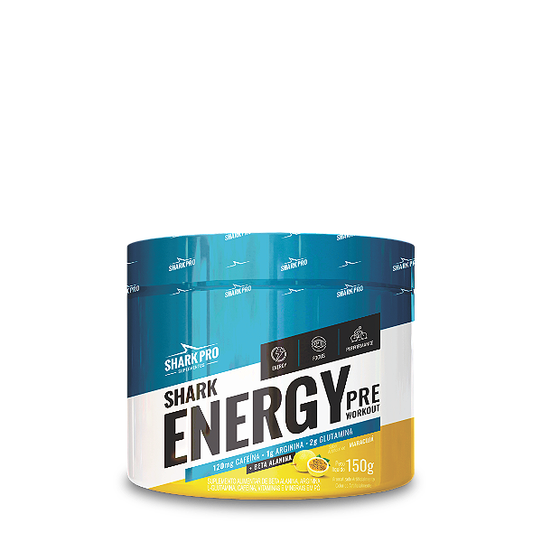 SHARK ENERGY PRÉ TREINO 150G SABOR MARACUJA