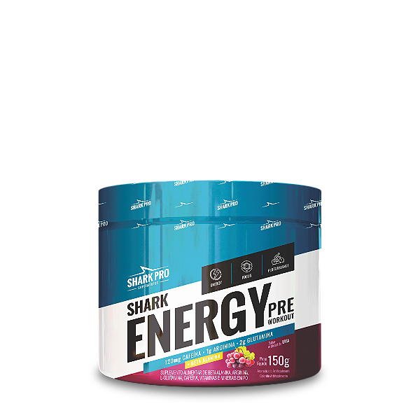 SHARK ENERGY PRÉ TREINO 150G SABOR UVA