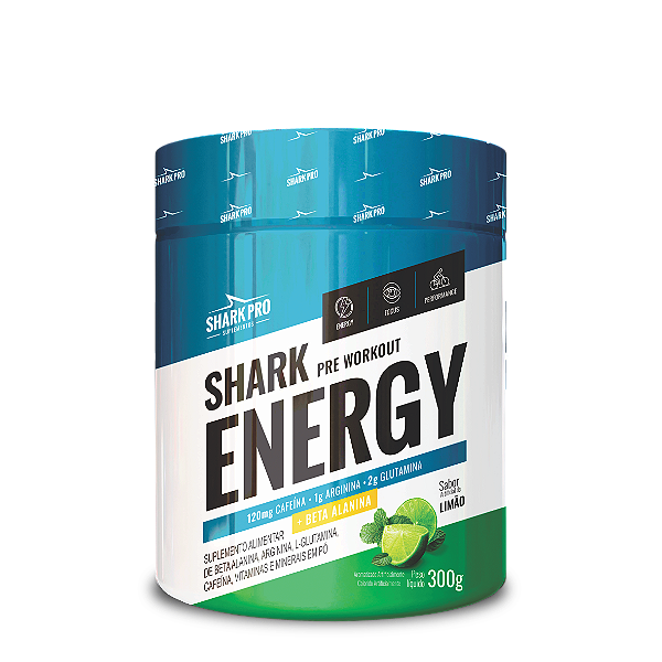 SHARK ENERGY PRÉ TREINO 300G SABOR LIMÃO