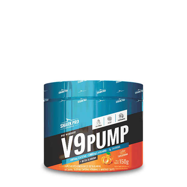 V9-PUMP PRE WORKOUT - PRÉ TREINO 150G SABOR TANGERINA