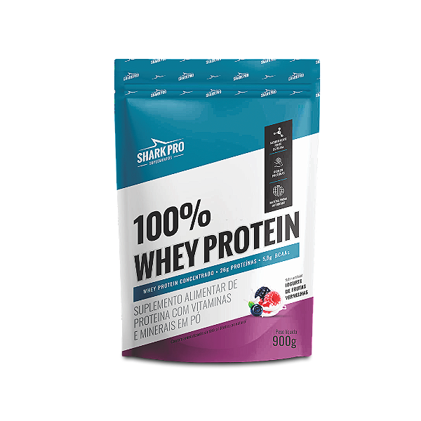 100% WHEY FRUTAS VERMELHAS 900G POUCH