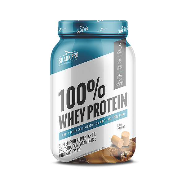 100% WHEY PROTEIN - WPC - WHEY PROTEIN POTE 900g PAÇOCA