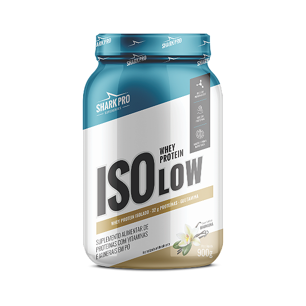 ISOLOW- WHEY PROTEIN ISOLADA - WPI - POTE 900g SABOR BAUNILHA