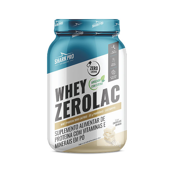 100% WHEY ZEROLAC CHOCOLATE BRANCO 900G