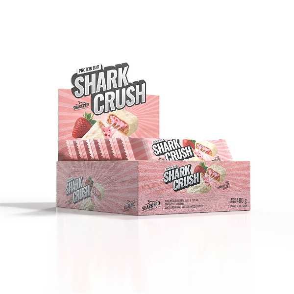 SHARK CRUSH 40GR - MORANGO C/ IOGURTE - DISPLAY C/12
