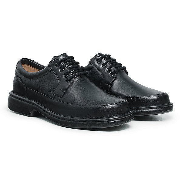 Sapato Masculino Ortopédico Comfort Shoes - 2008 Preto