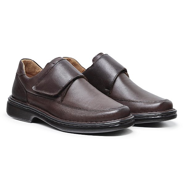 Sapato Masculino De Couro Legítimo Comfort plus - 2007 Café