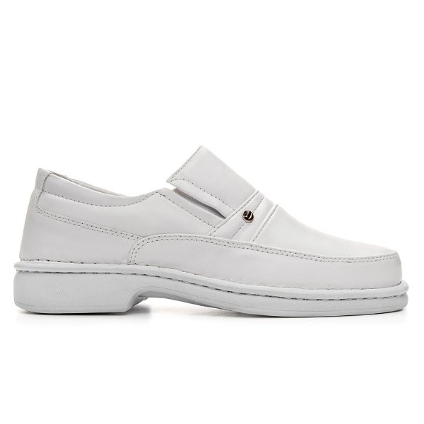 Sapato Masculino De Couro Legítimo Comfort - 1003S Branco
