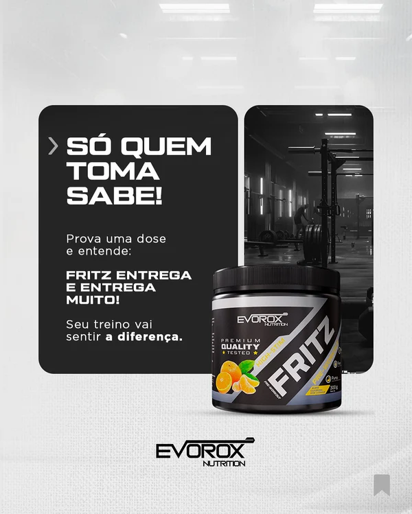 PRE TREINO FRITZ TANGERINA COM LARANJA EVOROX 300G