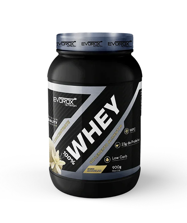 Whey 100% Evorox baunilha 900g pote