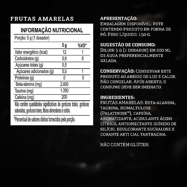 PRE TREINO EVORA PW FRUTAS AMARELAS 150G