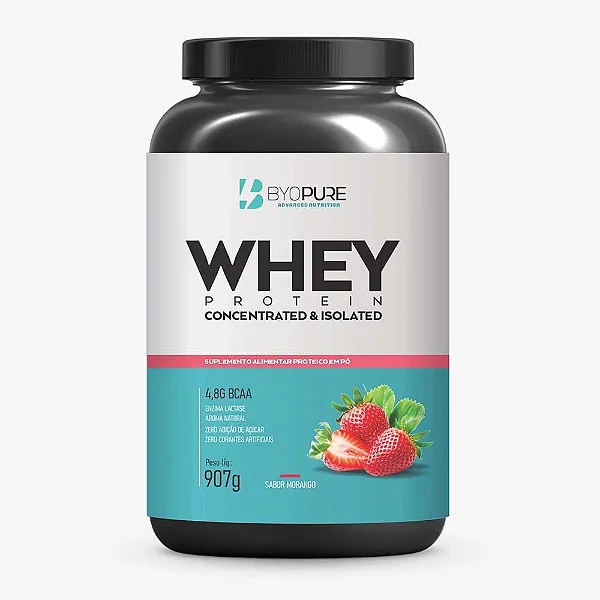 WHEY CONCENTRATED & ISOLATED BYOPURE MORANGO 907G