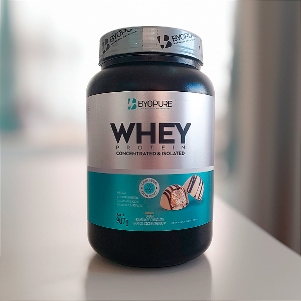 WHEY CONCENTRATED & ISOLATED BYOPURE CHOCOLATE BRANCO AMEDOIN 907G