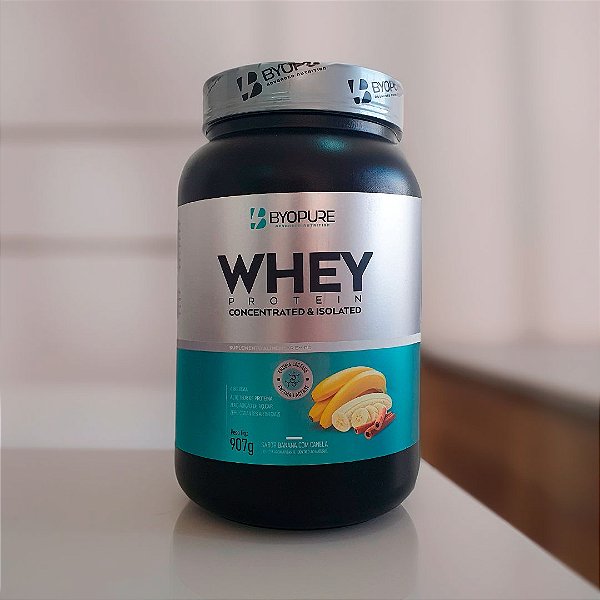 WHEY CONCENTRATED & ISOLATED BYOPURE BANANA COM CANELA 907G