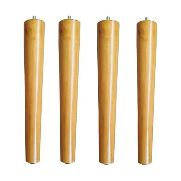 Kit 4 Pé Palito 32cm Madeira Poltronas Puff Pufe