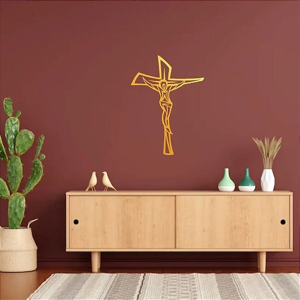 Crucifixo De Parede Decorativo Grande
