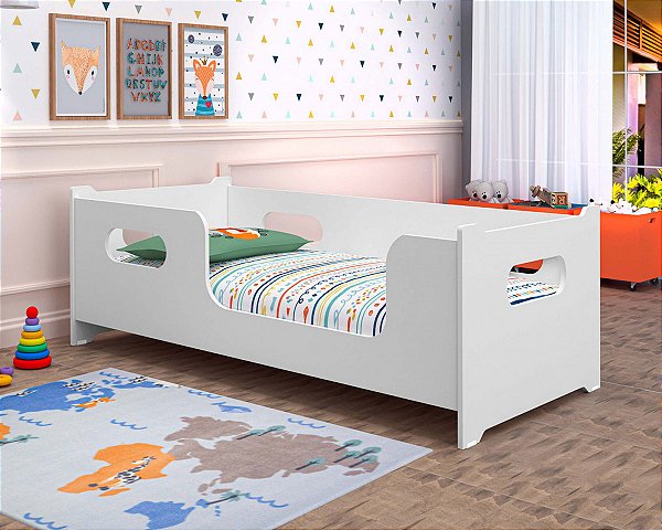 Cama Montessoreana Manu Baby Infantil Branca