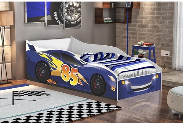 Cama Infantil Carros 85 Menino Montessori Diversão