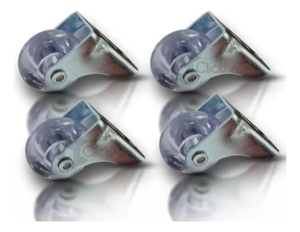 Kit  4 Rodizio 38mm Silicone anti - risco para Sofá e Móveis em Geral