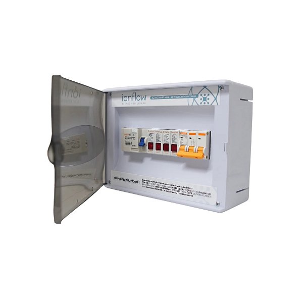 Quadro de Proteção Carregadores Trifásicos até 22 kW 1 tomada 20A | IonProtect Basic