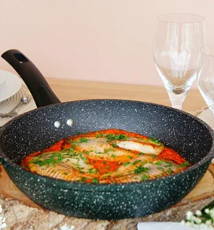 Frigideira Antiaderente 24cm Verde Amazônia c/ Tampa de Vidro