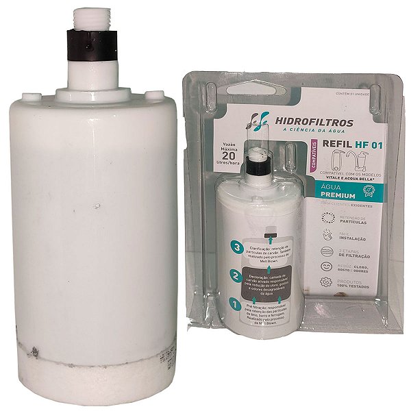 Refil Filtro Torneira Acqua Bela Vitale Compatível Rv01