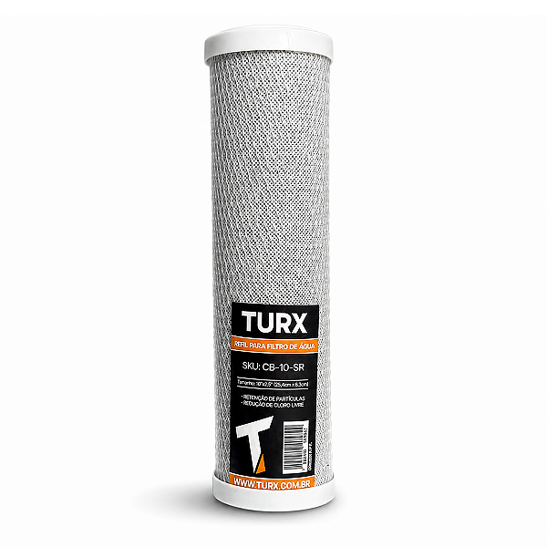 Refil Filtro Carbon Block 10" Carvão Ativado Universal Carcaça