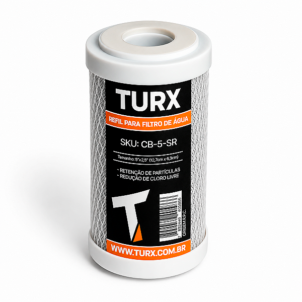 Filtro Refil Carbon Block POU 5 Compatível Hidrofiltros Acqua Loren Pentair Shower F125 FIT SLIM