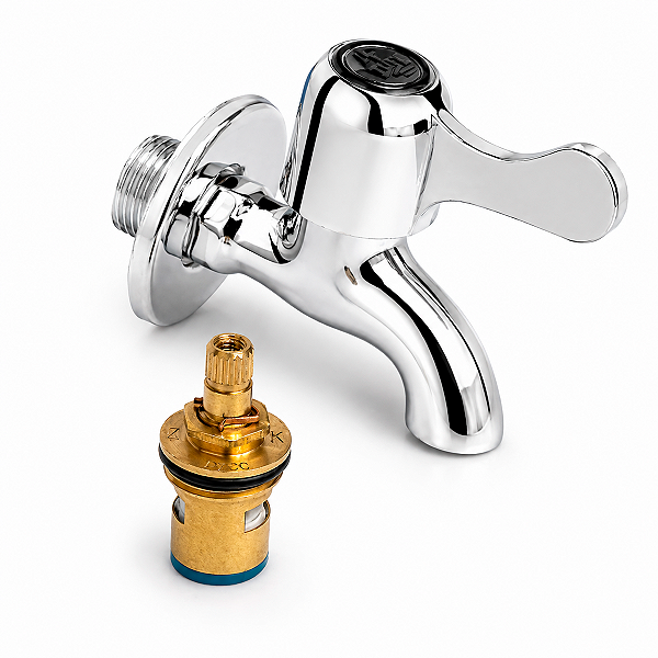 Cartucho Reparo Torneira Bebedouro Industrial TURX Latão 1/4 Volta Mecanismo Ceramico