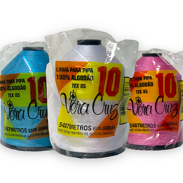 Linha Vera Cruz Fio 10 Para Pipa 6000 Jardas Tex 85 Alogdão