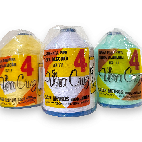 Linha Vera Cruz Fio 04 Para Pipa 6000 Jardas Tex 111 Algodão