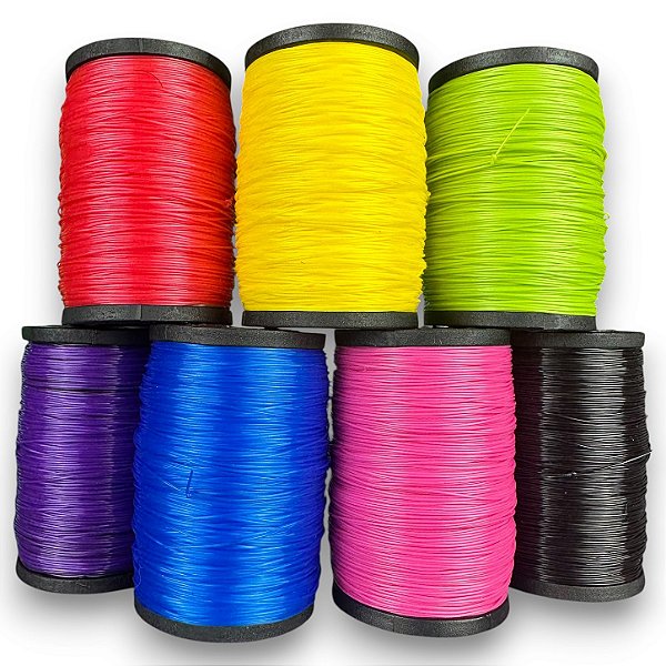 Linha Fio de Nylon 100 jardas Roquinha Pipa Pesca Dúzia