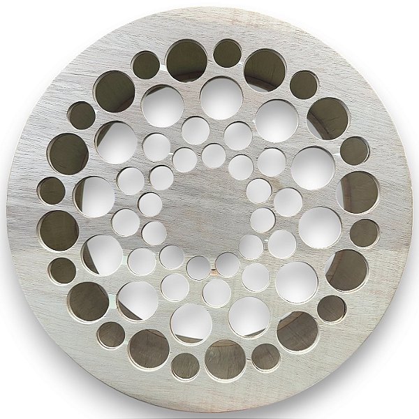 Carretilha de Madeira Crua 16 Polegadas (40cm) Catracada Destravada Multifuros