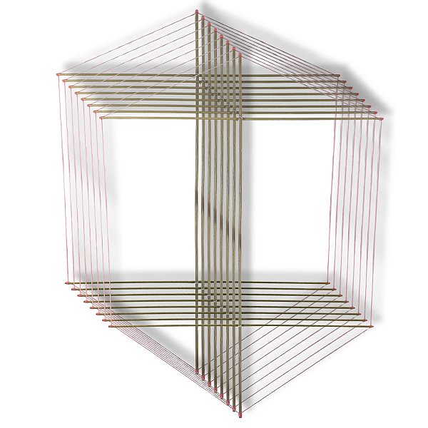 Kit 50 Armação Pronta Para Pipa Latão 60cm Bambu X Bambu