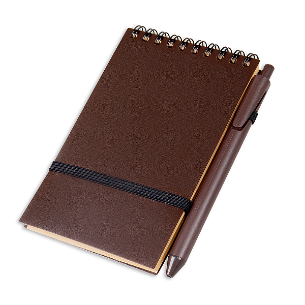 Mini Caderno com Capa em PP e Caneta BL029