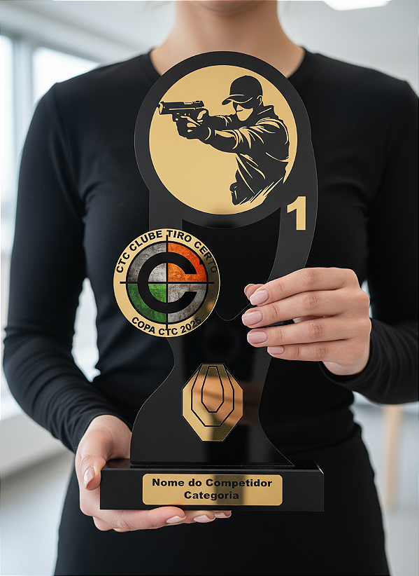 Trofeu de Acrílico Preto CTC