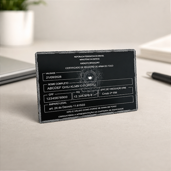CRAF em Alumínio Anodizado Premium Gravado a Laser