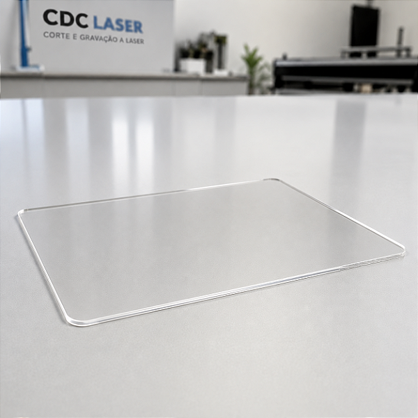 Chapa de Acrílico Cristal 3mm 150x100mm – Corte a Laser