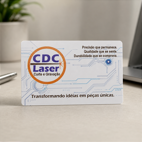 Cartão de Apresentação em Alumínio Anodizado Premium – Impressão Ultra Violeta