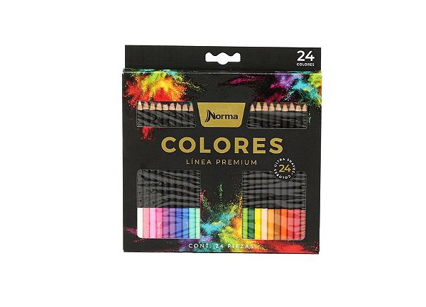 Lápis de Cor Premium Norma Kit com24 Cores