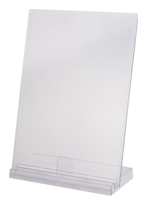 Display A4 Maxcril - Quadro de Avisos em Cristal com suporte base