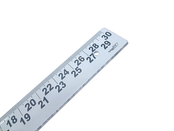 Régua Inclusiva De 30cm Maxcril Baixa Visão Cristal