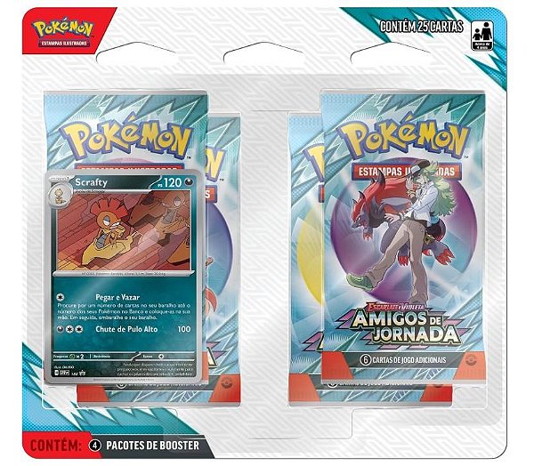 Pokémon TCG Blister Quadruplo Amigos de Jornada - Scrafty