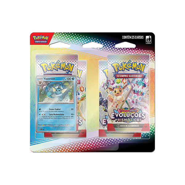 Blister Quadruplo Evoluçoes Prismaticas VAPOREON